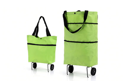 🍂 Fall Sale | 37% OFF – 2-in-1 Foldable Shopping Cart Bag with Wheels