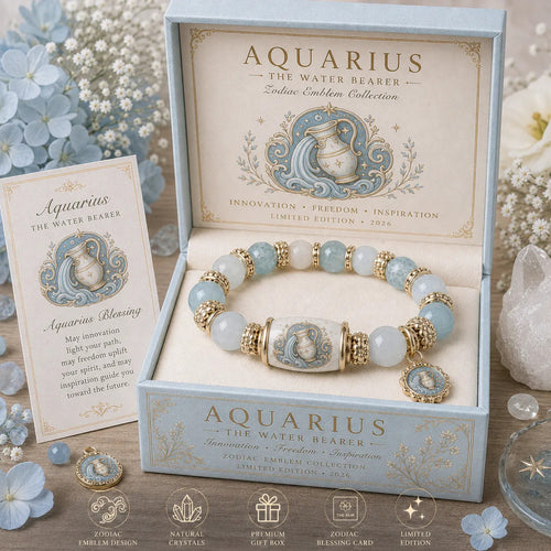 🔥🔥Limited Edition💫 12 Zodiac Bracelet – Natural Chalcedony, Your Sign, Your Energy