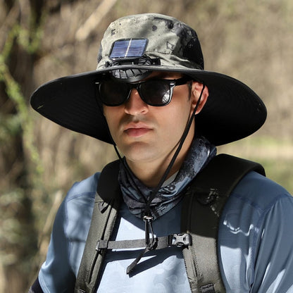🔥Last Day Sale🔥 - Outdoor Wide Brim Sun Hat With Solar Fan
