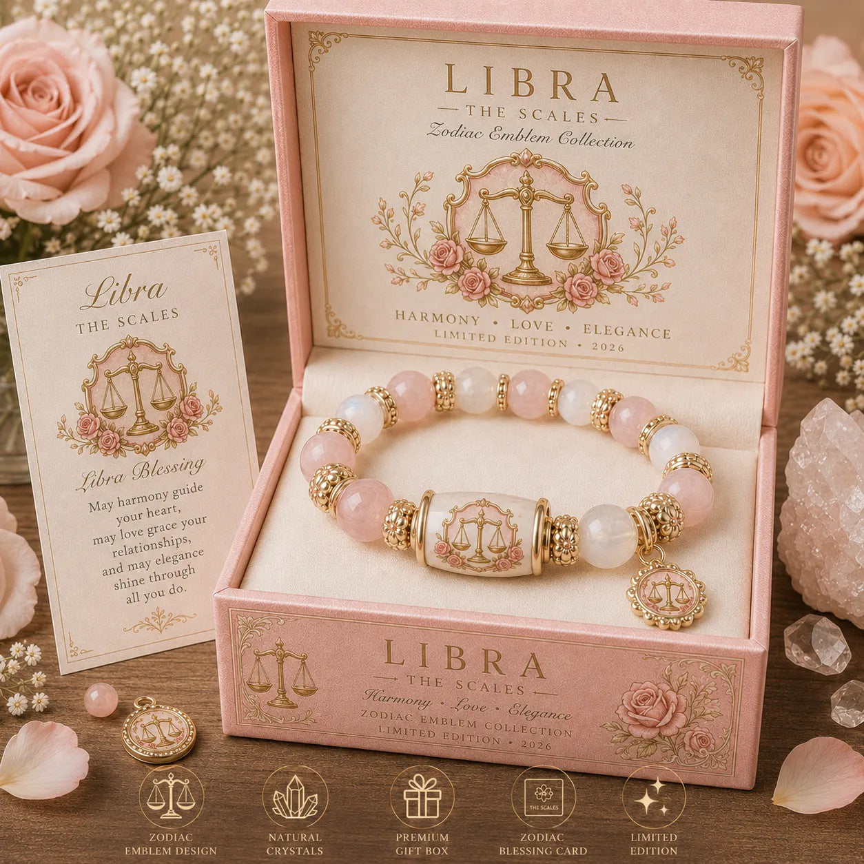 🔥🔥Limited Edition💫 12 Zodiac Bracelet – Natural Chalcedony, Your Sign, Your Energy