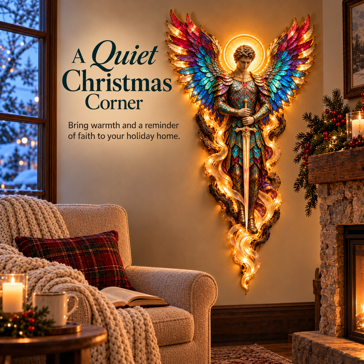✝️ ✨ Heavenly Radiance™ Lighted Angel Wall Sculpture