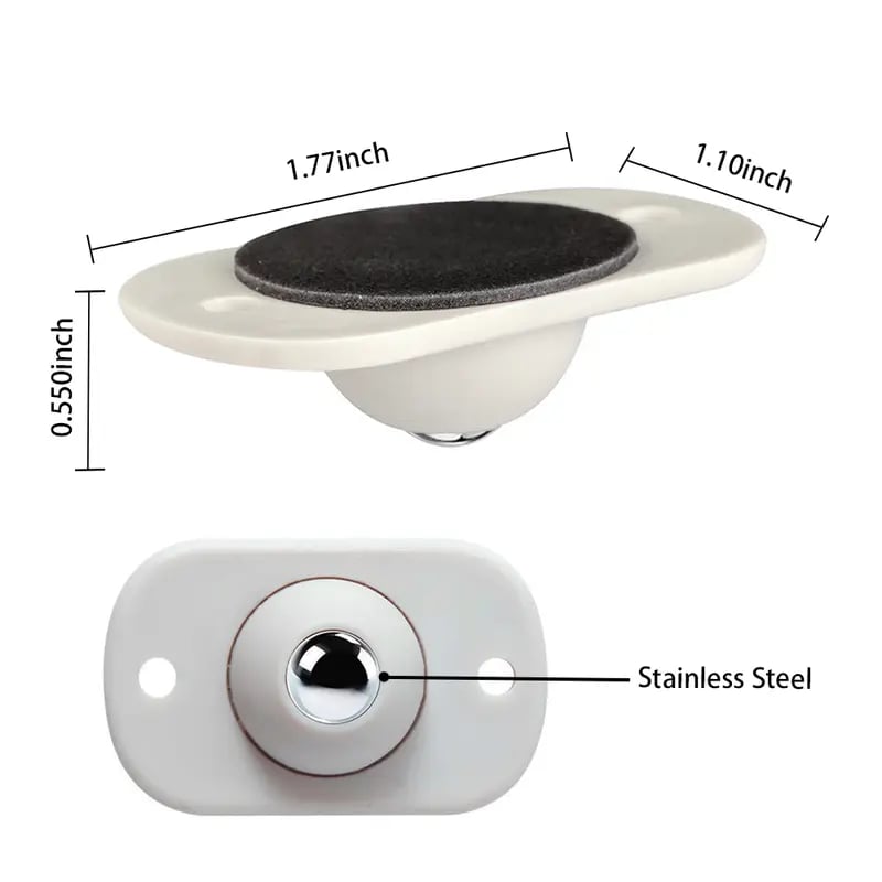 8 Counts Self Adhesive Mini Caster Wheels, 360 Degree Rotation,durable,Strong Load Low Noise Self Caster Wheels