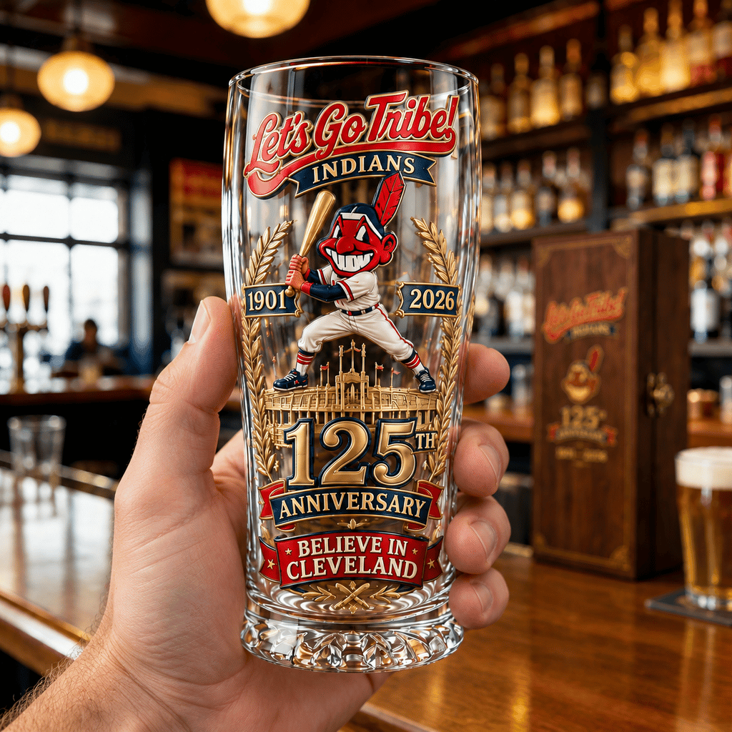Let's Go Tribe! 125th Anniversary Commemorative Pint Glass