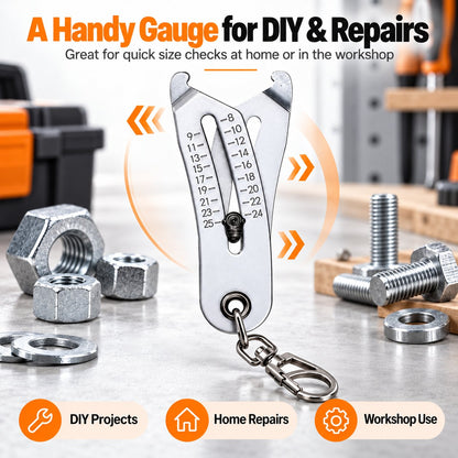 💯🔧 Portable Nut & Bolt Size Gauge