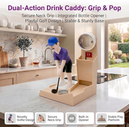 🎖️Golf Bottle Opener Game, Automatic Beer Cap Launcher & Catcher