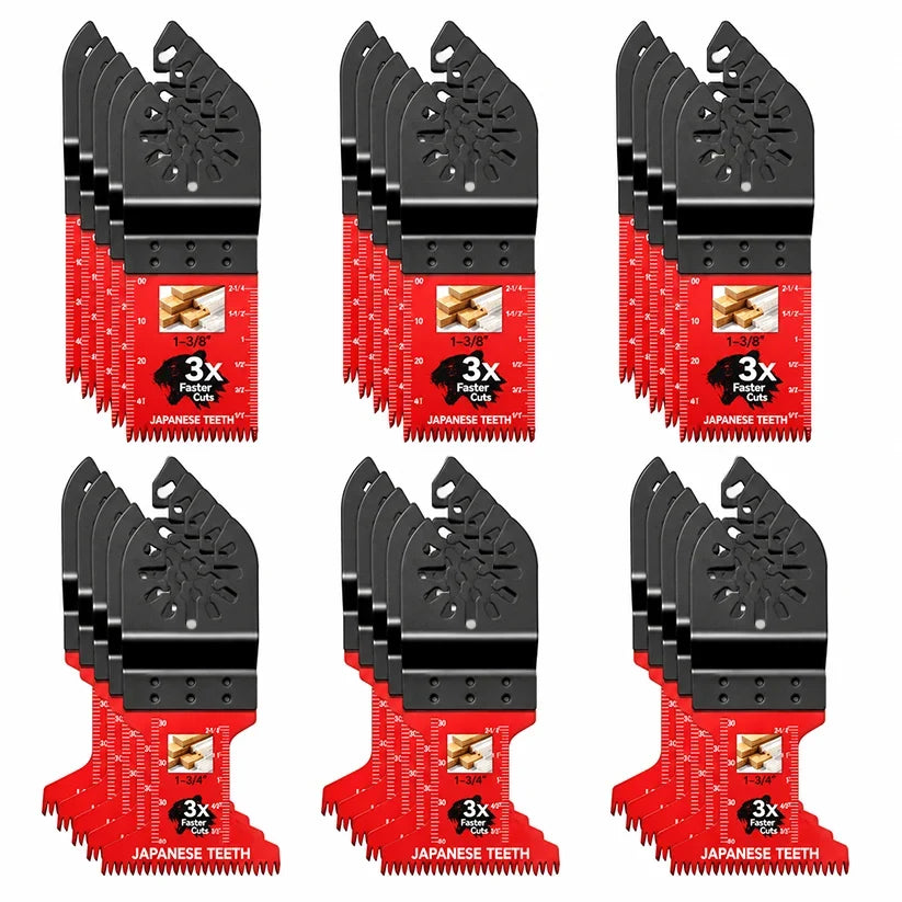Japanese-Tooth Oscillating Saw Blades — Universal Fit