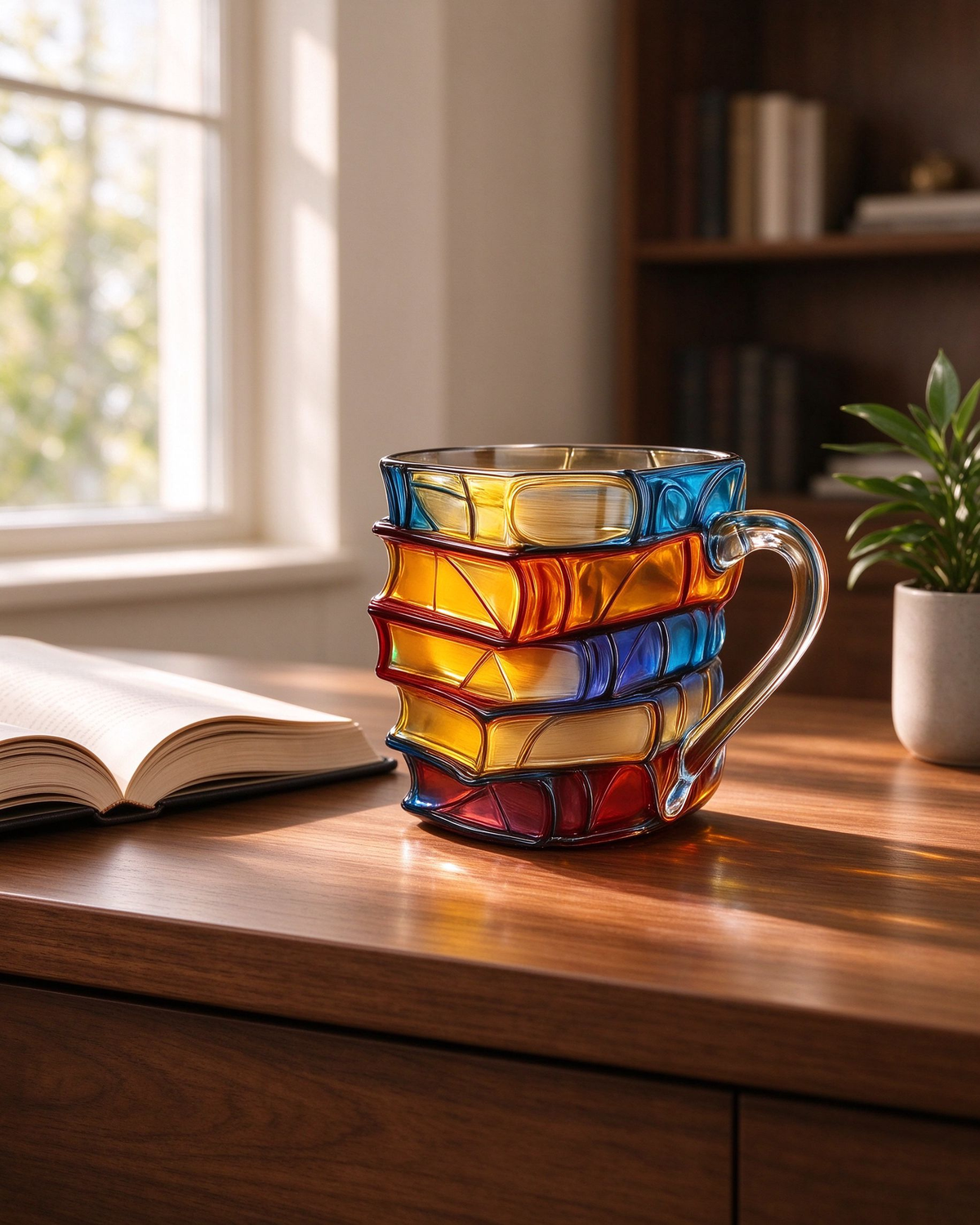3D Glass Book Mug 📚☕
