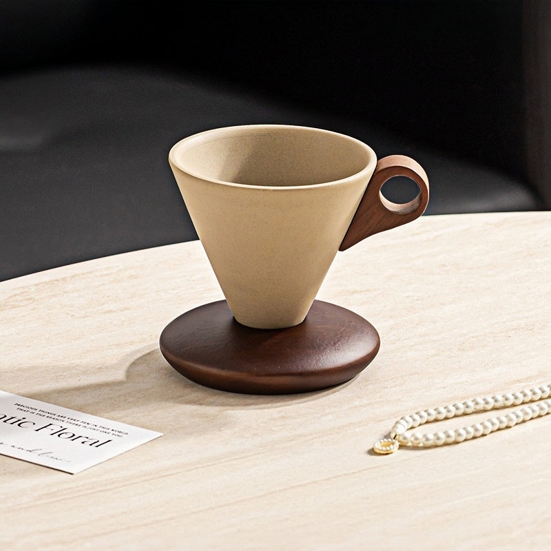 Sora Wood Handle Coffee Cup – 250ml