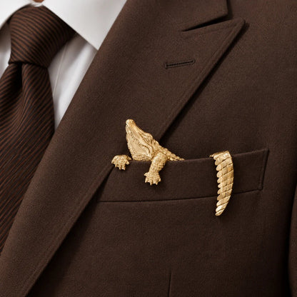 🌟 Luxury Sculpted Animal Brooch – Premium Statement Piece for Suits & Blazers