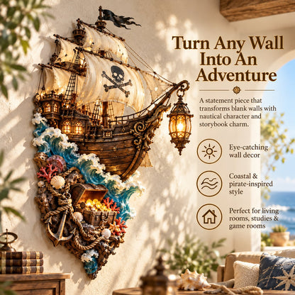 ⛵ Ghost Ship Lantern – Light-Up Nautical Wall Decor