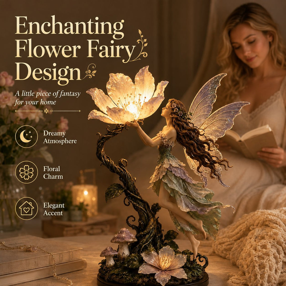 Fairy Flower Night Light decoration
