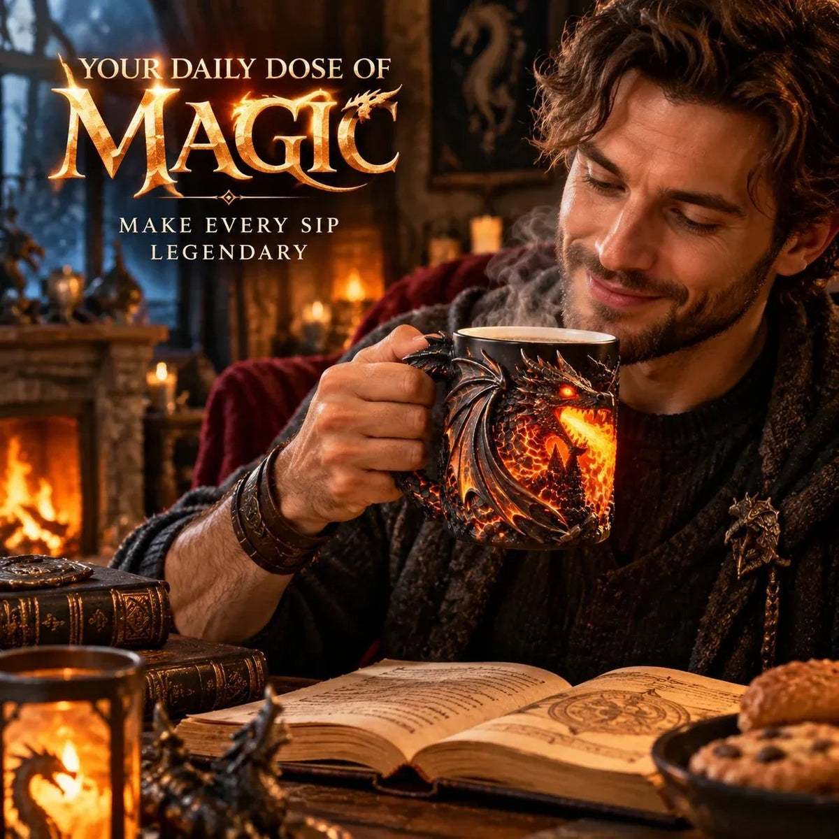 🔥 Ultimo giorno: SCONTO DEL 50% 🐉 Tazza magica 3D 'Dragonfire' con effetto termico | Versa una bevanda calda. Risveglia il drago.🔥