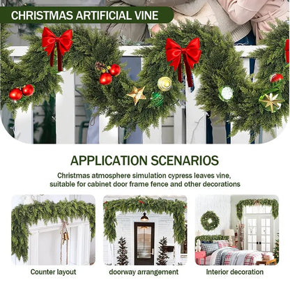 🎁Hot Sale Promotion 49% OFF🔥5-6 FT Christmas Cedar Garland for Mantle