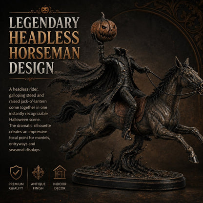 🎃🏇 Midnight Chase Headless Horseman Statue