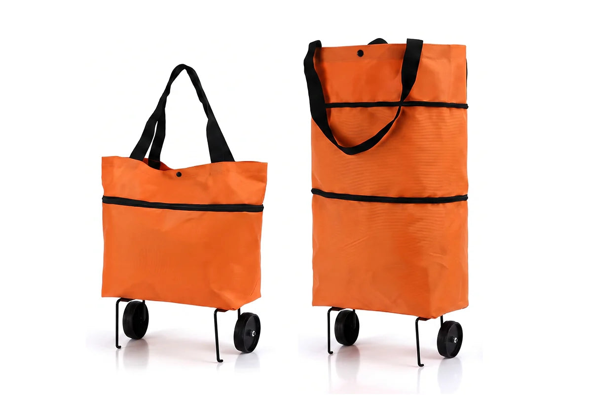 🍂 Fall Sale | 37% OFF – 2-in-1 Foldable Shopping Cart Bag with Wheels