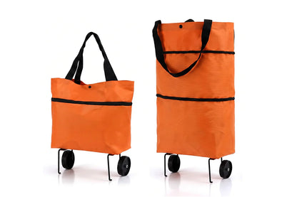 🍂 Fall Sale | 37% OFF – 2-in-1 Foldable Shopping Cart Bag with Wheels