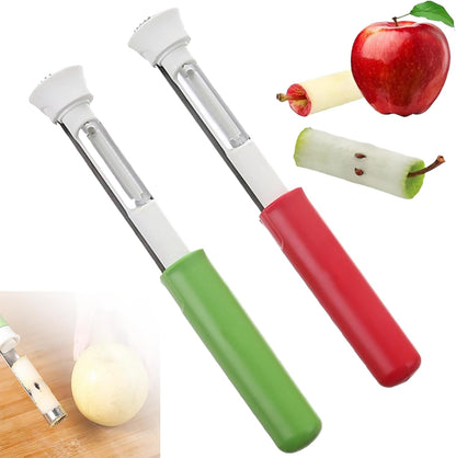 2 in 1 Apple Corer and Peeler, Apple Core Removal Tool, Stainless Steel Fruit Corer 🍎