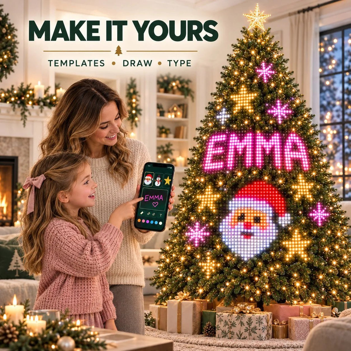 ⚡️FREE SHIPPING🔥-Smart Animated Christmas Tree Lights – App-Controlled LED Effects
