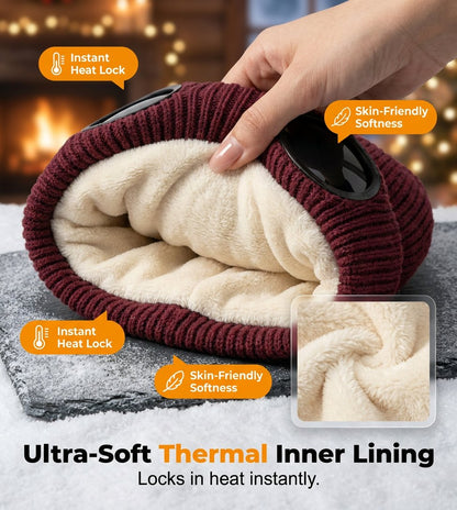 🌬️ Windproof Winter Beanie With Goggles, Warm Knit Hat for Outdoors