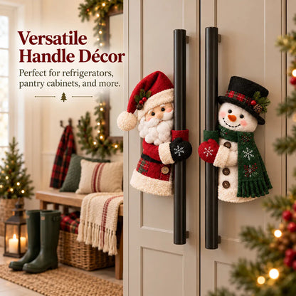 ☃️🎅 Christmas Santa & Snowman Handle Huggers – Set of 2