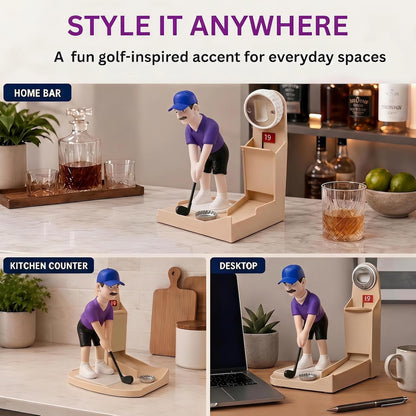 🎖️Golf Bottle Opener Game, Automatic Beer Cap Launcher & Catcher