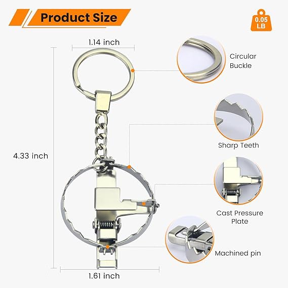 MINI Bear Trap Keychain - That Works Fun Trick Mouse Trap