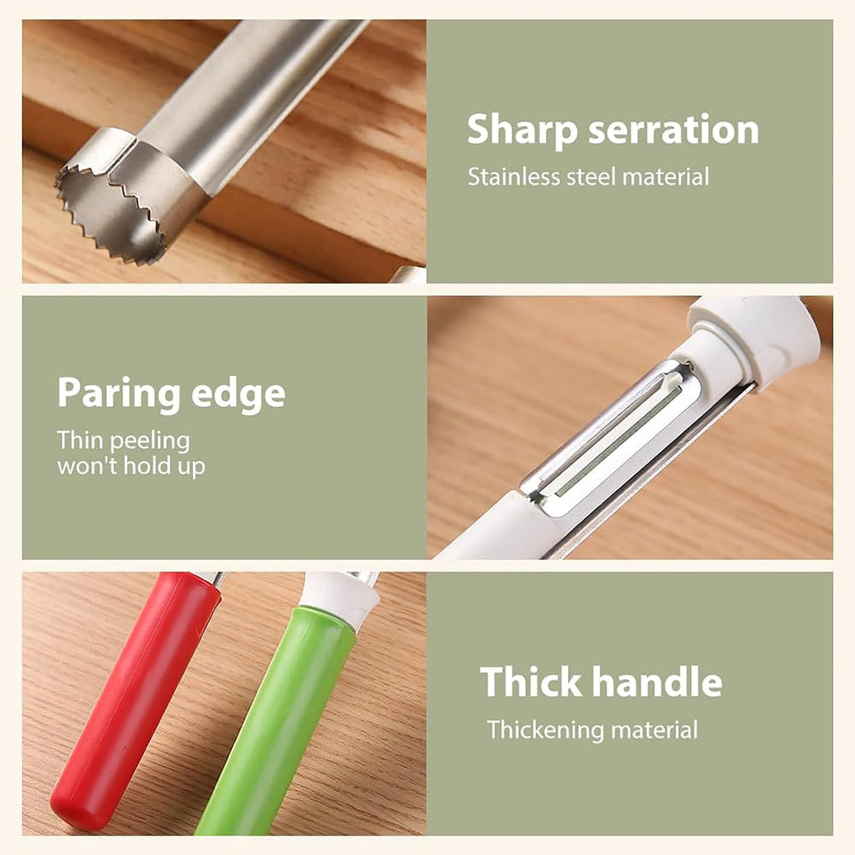 2 in 1 Apple Corer and Peeler, Apple Core Removal Tool, Stainless Steel Fruit Corer 🍎