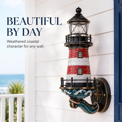🌊 Vintage Coastal Lighthouse Wall Light