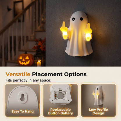 👻Ghost Wall Light - Cute Ghost Night Light with Middle Finger Gesture