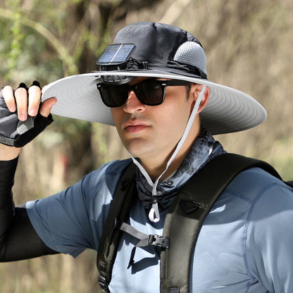 🔥Last Day Sale🔥 - Outdoor Wide Brim Sun Hat With Solar Fan
