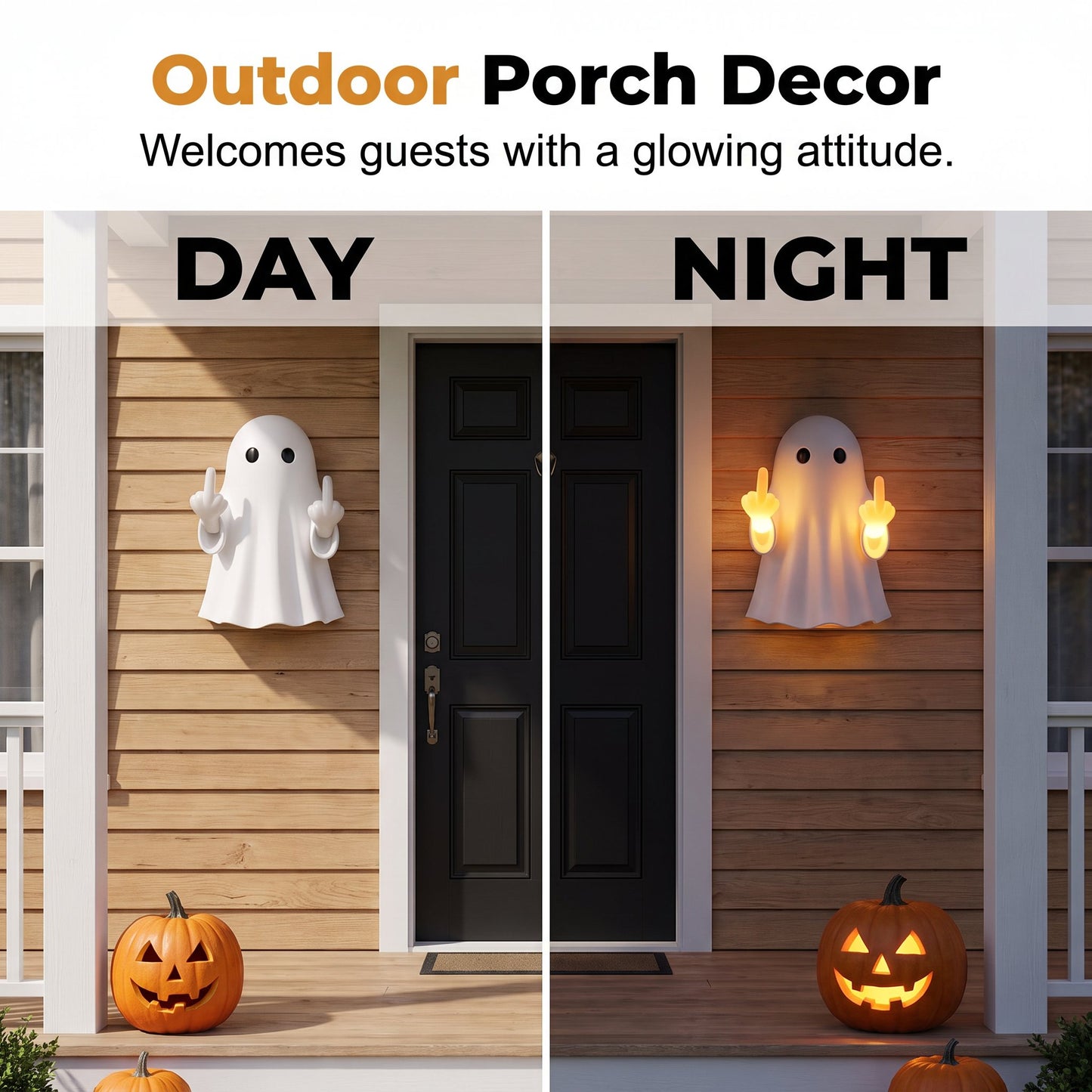 👻Ghost Wall Light - Cute Ghost Night Light with Middle Finger Gesture