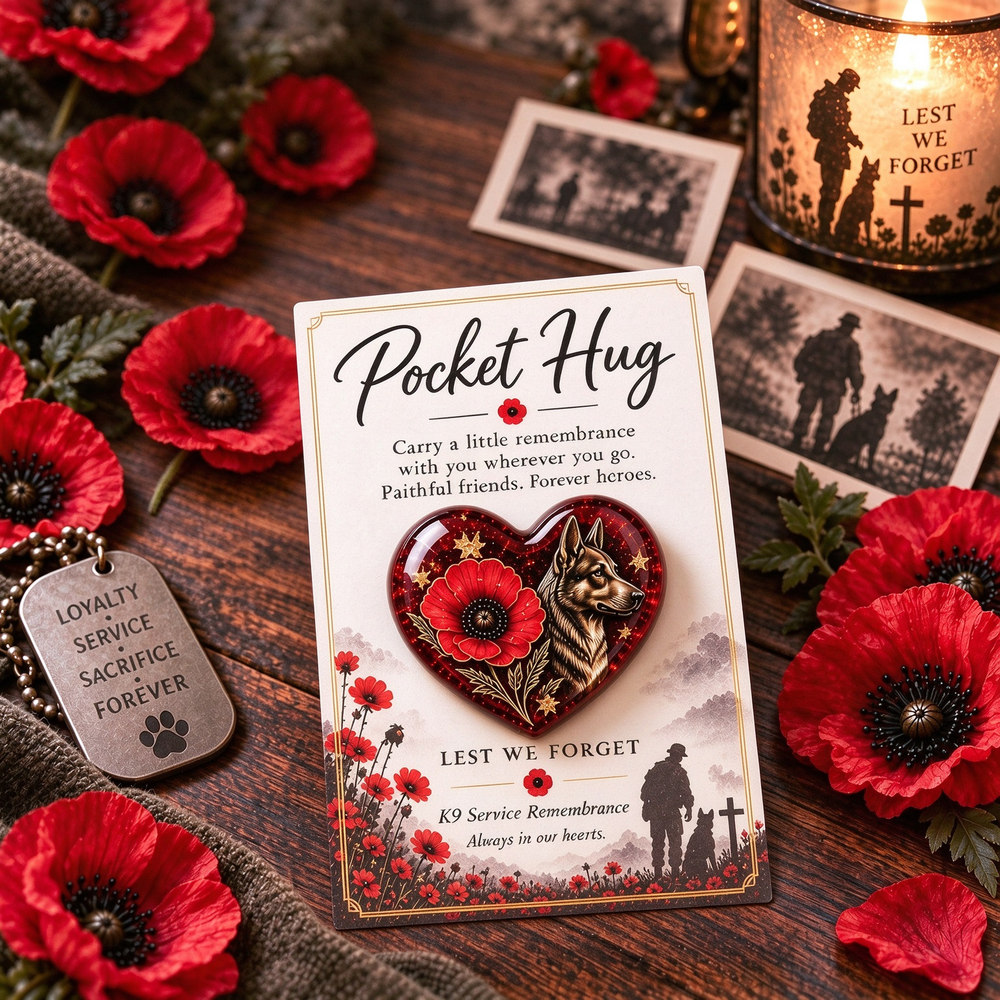 Glossy heart-shaped Pocket Hug keepsake
