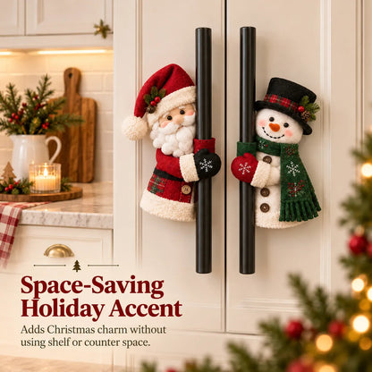 ☃️🎅 Christmas Santa & Snowman Handle Huggers – Set of 2