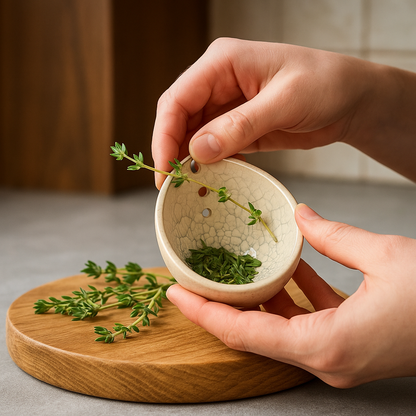 100% Handmade Pottery Herb Stripper(𝐂𝐡𝐚𝐝 𝐒𝐦𝐢𝐭𝐡 𝐇𝐚𝐧𝐝𝐦𝐚𝐝𝐞®) - BUY 3 GET 15% OFF & FREE SHIPPING