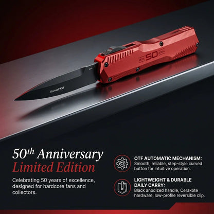 🔥Limited Time Discount 💥 - 🔪9000R Matt Diskin OTF AUTO Knife (🎉50th Anniversary Edition🎉)
