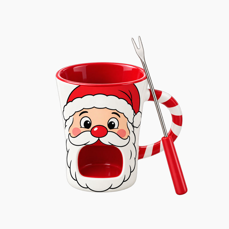 🎄🍫 Christmas Chocolate Fondue Mug – Melt, Dip & Enjoy ✨