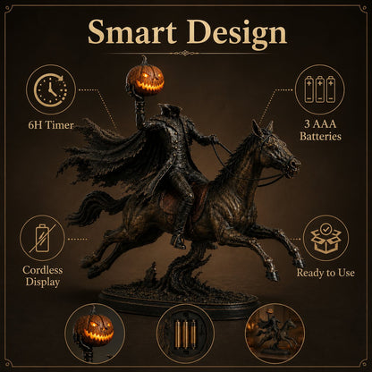🎃🏇 Midnight Chase Headless Horseman Statue