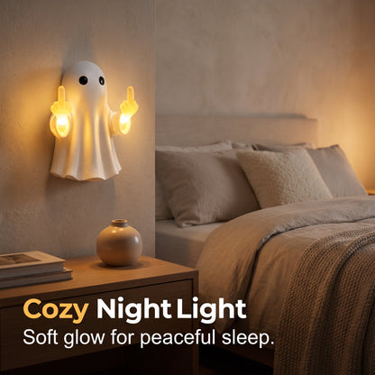 👻Ghost Wall Light - Cute Ghost Night Light with Middle Finger Gesture