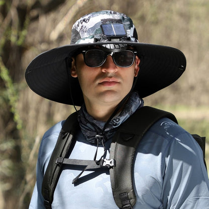 🔥Last Day Sale🔥 - Outdoor Wide Brim Sun Hat With Solar Fan