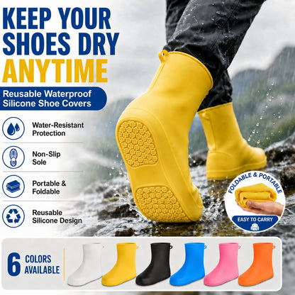 Stop Soaked Sneakers! Heavy-Duty Rain Shoe Covers – Anti-Slip & Fold Into Your Bag 🌧️