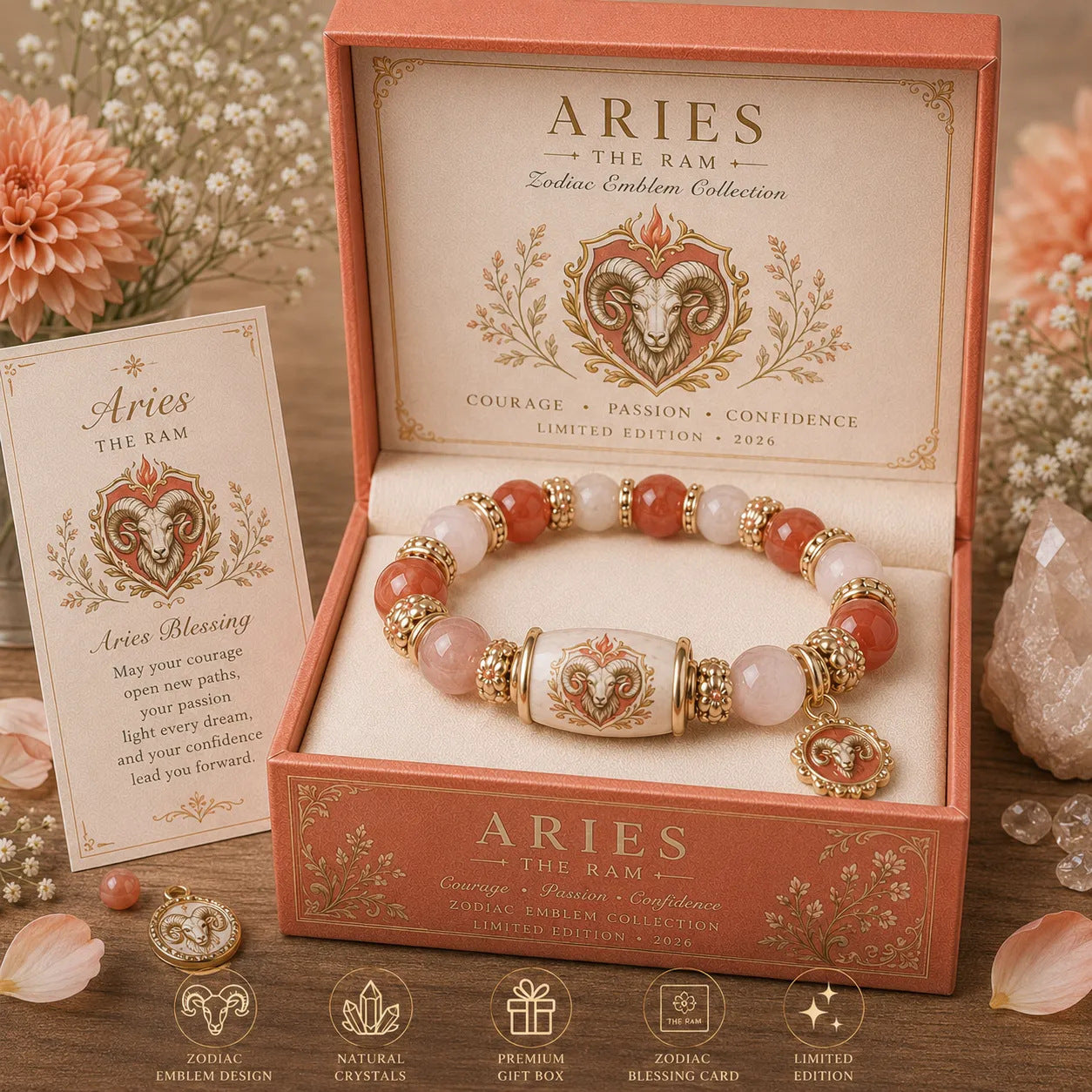 🔥🔥Limited Edition💫 12 Zodiac Bracelet – Natural Chalcedony, Your Sign, Your Energy