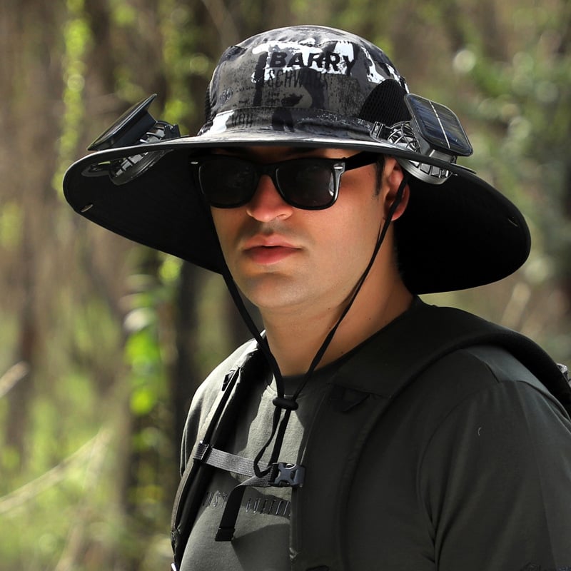 🔥Last Day Sale🔥 - Outdoor Wide Brim Sun Hat With Solar Fan