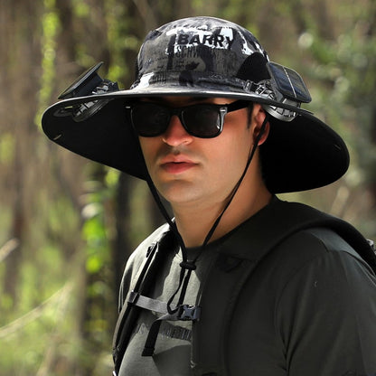🔥Last Day Sale🔥 - Outdoor Wide Brim Sun Hat With Solar Fan