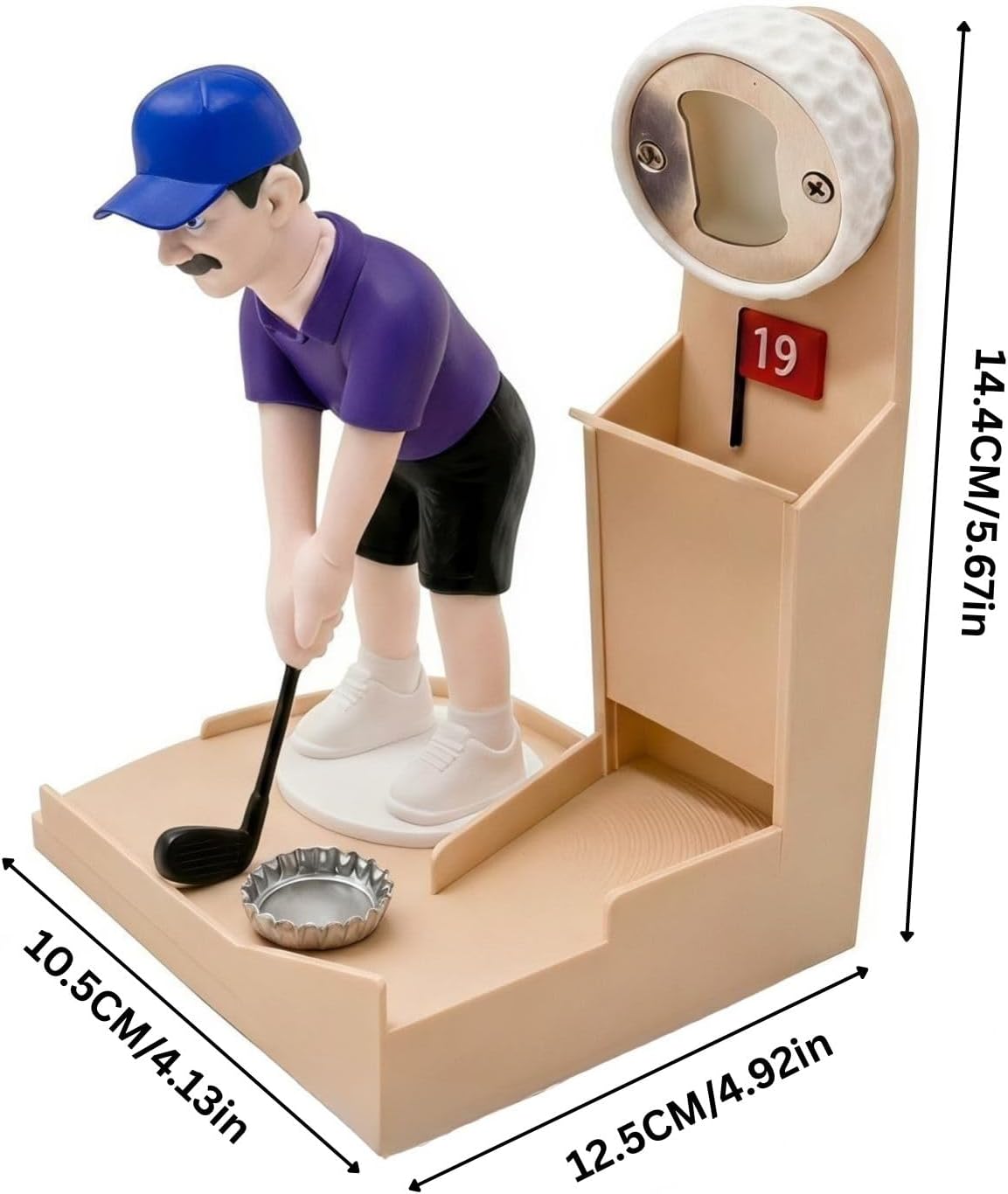 🎖️Golf Bottle Opener Game, Automatic Beer Cap Launcher & Catcher