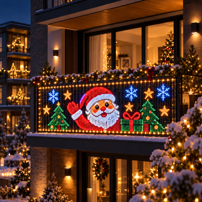 🎄 GlowCanvas Smart Christmas Curtain Lights – App-Controlled DIY Animated LED Display