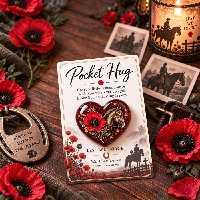 Red War Horse tribute Pocket Hug design