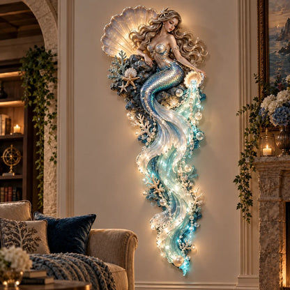 ⏰ Limited Stock 50% OFF - 🌊✨ Enchanted Ocean Legends™ Lighted Wall Décor Collection 🐋🧜‍♀️