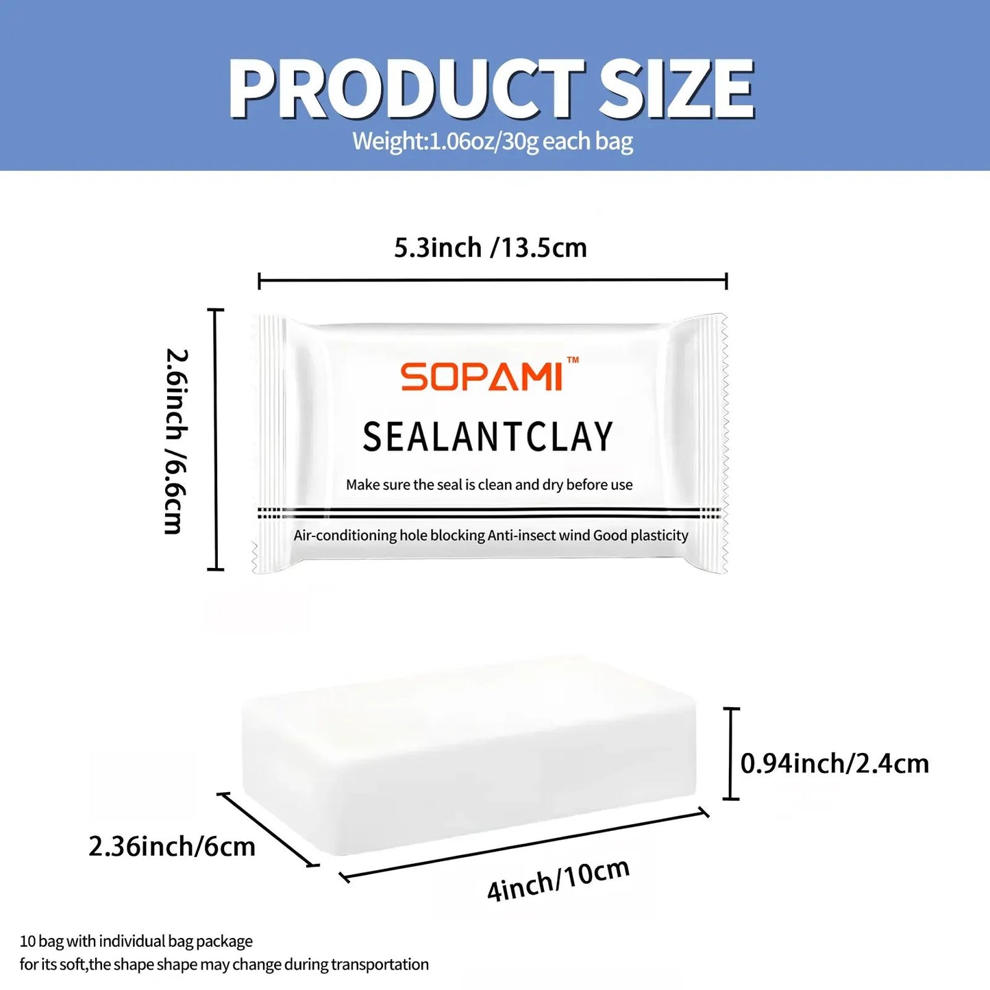 10/20PCS Eco-Friendly Sticky Sealant Clay, Quick Curing & Strong Adhesion, Waterproof Oil-Resistant Pest Control Sealant