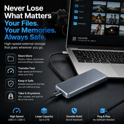 🔥 LAST DAY 50% OFF | Portable External SSD – High-Speed Storage for PC, Mac, iPhone & Android