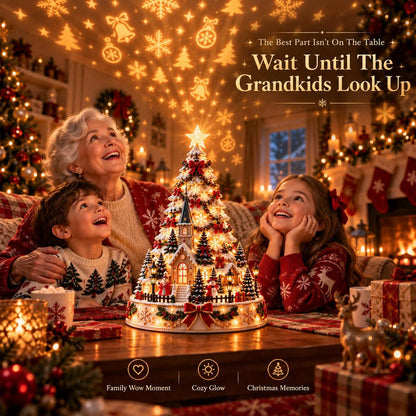 🎄 Christmas Village Projection Centerpiece – 4 Themed Villages